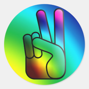 Hippie-sticker voor uitzending ronde sticker