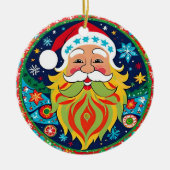 Hippie stijl Groovy Kerstmis dubbelzijdig Keramisch Ornament (Voorkant)