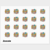 Hippie stijl Groovy sticker (Vel)