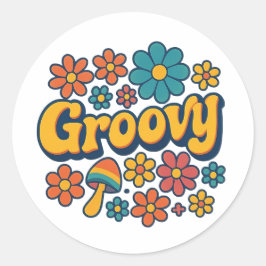 Hippie stijl Groovy sticker