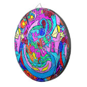 hippie stijl kleurrijke dart boart dartbord (Voorkant Rechts)