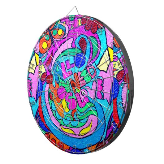 hippie stijl kleurrijke dart boart dartbord (Voorkant Rechts)