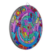 hippie stijl kleurrijke dart boart dartbord (Voorkant Links)