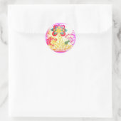 Hippie-stijl palmboom sticker (Tas)