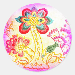 Hippie-stijl palmboom sticker