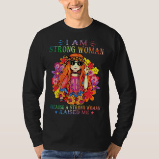 Hippie Strong Woman Raised Me Women Peace Quote Id T-shirt