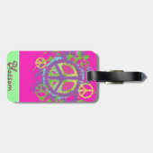 Hippie Style Peace Sign-Bagagelabel Bagagelabel (Achterkant horizontaal)