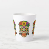 Hippie Suiker Schedel Latte Mok (Voorkant)