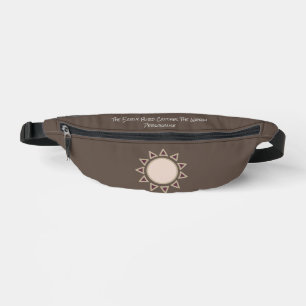 Hippie Sun Worm Quote Khaki gepersonaliseerd Heuptasje