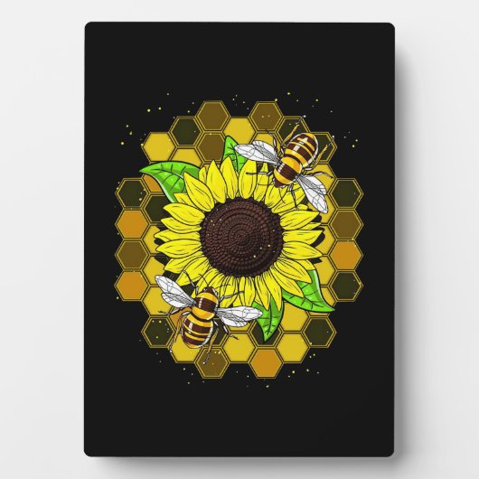 Hippie Sunflower Bees Fotoplaat (voorkant)