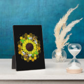 Hippie Sunflower Bees Fotoplaat (Zijkant)