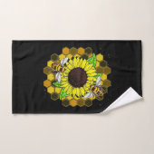 Hippie Sunflower Bees Handdoek (Handdoek)