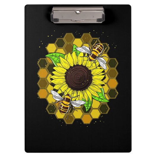 Hippie Sunflower Bees Klembord (Voorkant)