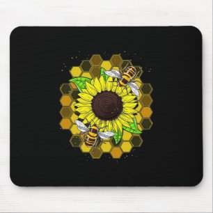 Hippie Sunflower Bees Muismat