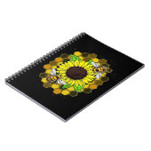 Hippie Sunflower Bees Notitieboek (Linkerzijde)