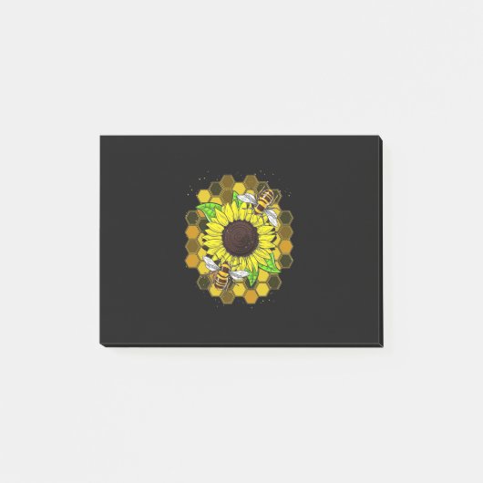 Hippie Sunflower Bees Post-it® Notes (Voorkant)