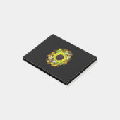 Hippie Sunflower Bees Post-it® Notes (Schuin)