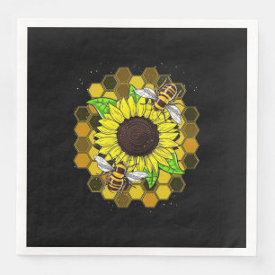 Hippie Sunflower Bees Servet