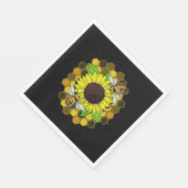 Hippie Sunflower Bees Servet (Hoek)