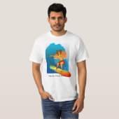 Hippie Surfer, Ride the the Peace Wave T-shirt (Voorkant volledig)