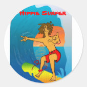 Hippie Surfer sticker (Voorkant)