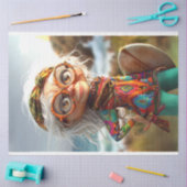 Hippie Surfin Grama Decoupage Tissuepapier (Craft)