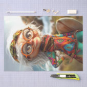 Hippie Surfin Grama Decoupage Tissuepapier (Craft)