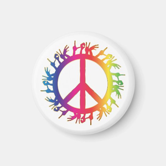 Hippie-symbool 60s Sign Magnet 60s (Voorkant)