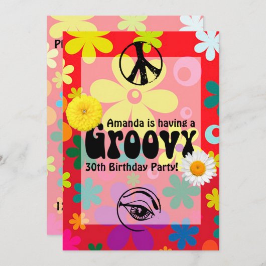 Hippie Thaise Partij Kaart (Voorkant / Achterkant)