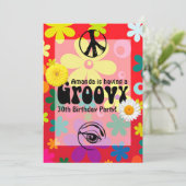 Hippie Thema Feest Kaart (Staand voorkant)