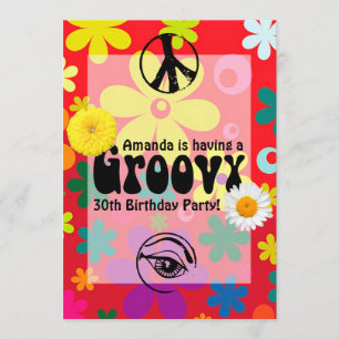 Hippie Thema Feest Kaart
