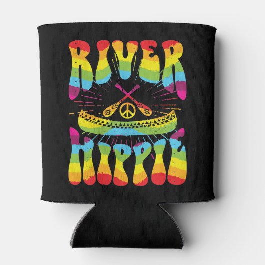 Hippie Tie Dye Canoe Blikjeskoeler (Achterkant)