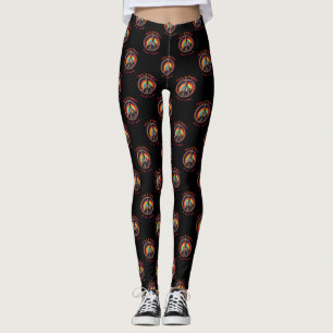 Hippie Tie Dye Cat Lovers Vredesbord Aanpassen Leggings
