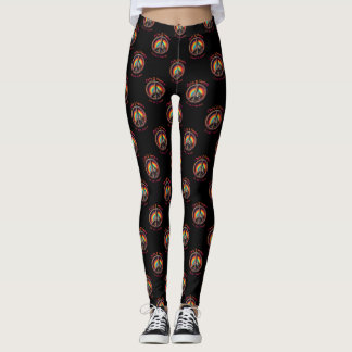 Hippie Tie Dye Cat Lovers Vredesbord Aanpassen Leggings