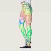 Hippie Tie Dye Flower Patterns Leggings (Links)