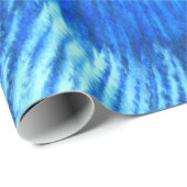 Hippie Tie Dye Pattern Waterverf Blue Modern Cadeaupapier (Rol Hoek)