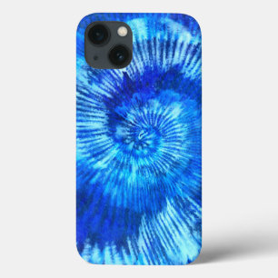 Hippie Tie Dye Pattern Waterverf Blue Modern Case-Mate iPhone Case