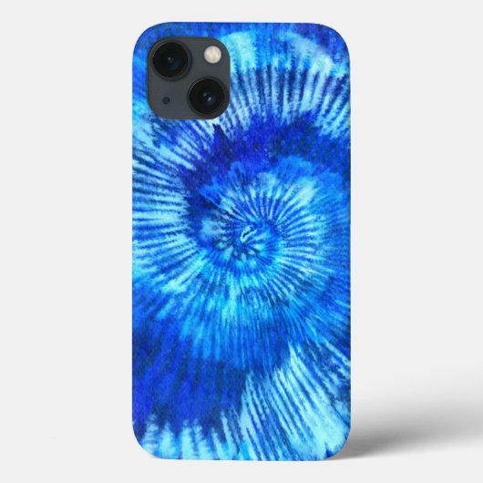 Hippie Tie Dye Pattern Waterverf Blue Modern Case-Mate iPhone Case (Achterkant)