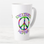 Hippie Tie Dye Peace Latte Cup Mok in ruste (Rechterhoek)