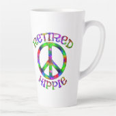 Hippie Tie Dye Peace Latte Cup Mok in ruste (Rechts)