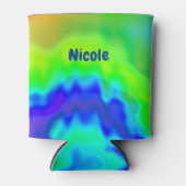 Hippie Tie Dye Persoonlijk Blikjeskoeler (Voorkant)