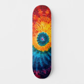 Hippie Tie Dye skateboard to ride in the clouds (Voorkant)