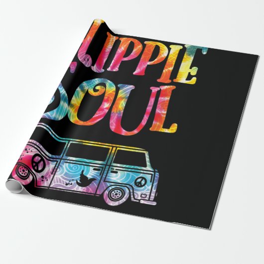 Hippie Tie Dye Van Hippie Soul Cadeaupapier (Uitgerold)