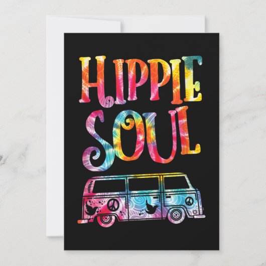 Hippie Tie Dye Van Hippie Soul Kaart (Voorkant)