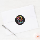 Hippie Tie Dye Van Hippie Soul Ronde Sticker (Envelop)