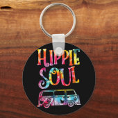 Hippie Tie Dye Van Hippie Soul Sleutelhanger (Voorkant)