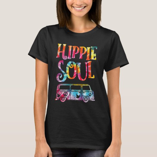 Hippie Tie Dye Van Hippie Soul T-shirt (Voorkant)