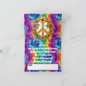 Hippie Tie Dye Verjaardag Kaart (Binnen)