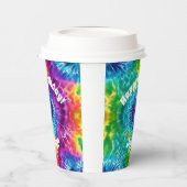 Hippie Tie Dye Verjaardagsfeestje Papieren beker (Links)