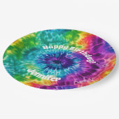 Hippie Tie Dye Verjaardagspapier Bord (Gekanteld)